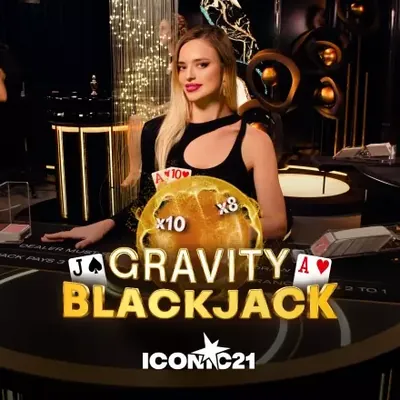 Gravity Blackjack — live blackjack table tile in the RichRoyal Casino lobby